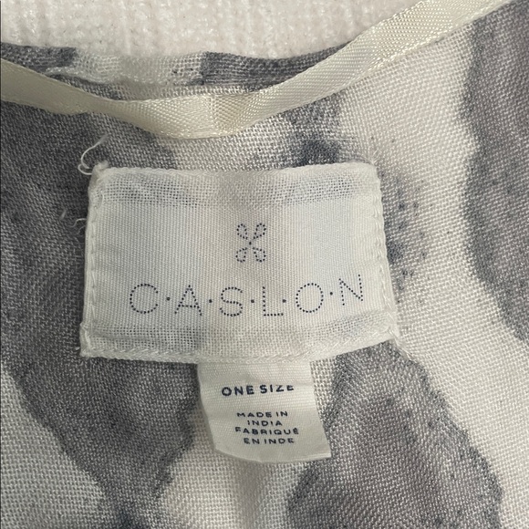 Caslon Gray and Black Patterned Light Shaw - Picture 2 of 5